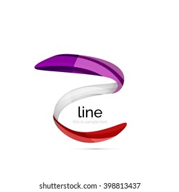 Swirl wavy ribbon, abstract concept. Vector business logo Swirl wavy ribbon, abstract concept. Vector business logo