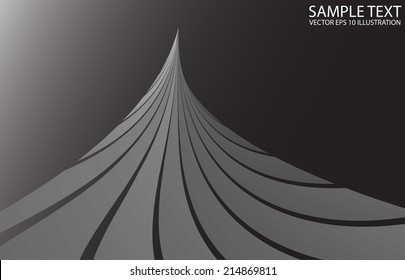 Swirled abstract vector background illustration - Abstract lined vector background illustration