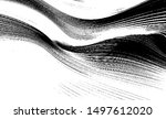 Swirled and curled stripes and brush strokes texture. Marble or acrylic atrwork imitation. Cool and swirly background. Abstract vector illustration. Black isolated on white. EPS10 