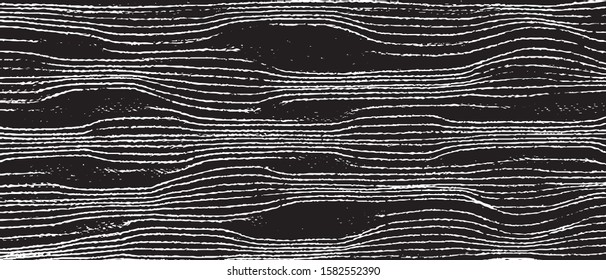 Swirled and curled stripes and brush strokes texture. Marble or acrylic atrwork imitation. Cool and swirly background. Abstract vector illustration. Black isolated on white. EPS10 