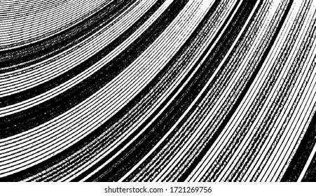 Swirled and curled stripes and brush strokes texture. Marble or acrylic atrwork imitation. Cool and swirly background. Abstract vector illustration. Black isolated on white. EPS10 