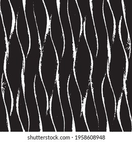 Swirled and curled stripes and brush strokes texture. Marble or acrylic atrwork imitation. Cool and swirly background. Abstract vector illustration. Black isolated on white. EPS10 
