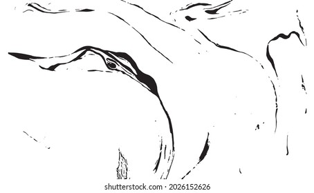 Swirled and curled stripes and brush strokes texture. Marble or acrylic atrwork imitation. Cool and swirly background. Abstract vector illustration