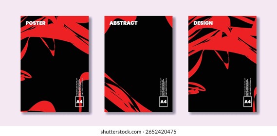 Design girado com contrastes arrojados e linhas fluidas, pode ser usado para modelos de cartaz ou campanhas digitais