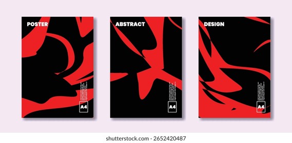 Design girado com contrastes arrojados e linhas fluidas, pode ser usado para modelos de cartaz ou campanhas digitais