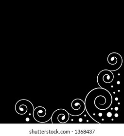 swirled filigree background vector