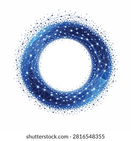 Swirling abstract galaxy pattern with blue and white cosmic dust effect