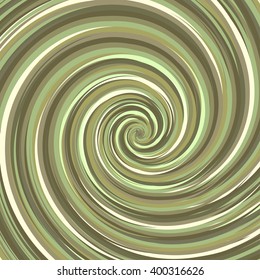 Swirling backdrop. Spiral surface hazelnut color with space for text. Nature forest concept. Vector Illustration