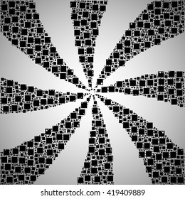 Swirling background made up of squares