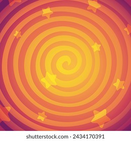 Swirling comic colorfull background. Vector illustration for hypnotic spirals design. Vortex spiral twirl. Psychadelic pattern. Hypnotic spiral tunnel.