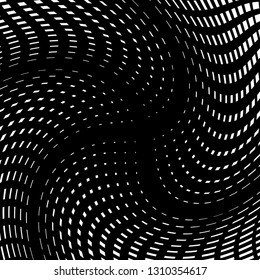 Swirling black and white ornament. Modern Vector Background