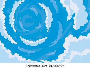 Swirbelnder blauer Himmel und wolkenloser Hintergrund