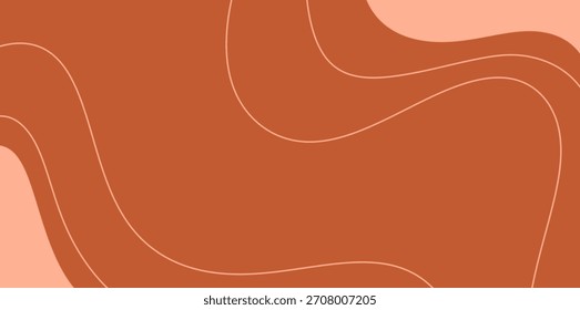 Fondo de Ilustración vectorial Abstractas contorneado remolino. Un fondo de Ilustración vectorial cálido caracterizado por múltiples líneas superpuestas y arremolinadas y contornos orgánicos y continuos.