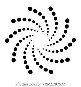 Swirling Dots Illusion Dynamic Circular Motion Design