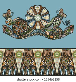 swirling fancy pattern, abstract design ornament floral motifs 