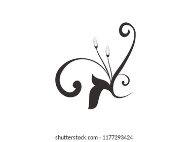 Swirling floral pattern