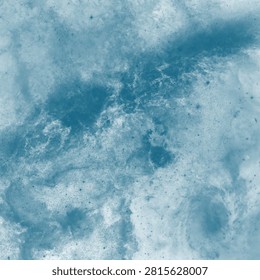 Swirling galactic mist with soft blue nebula tones and sparkling stars across deep space