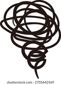 Uma marca turva e nebulosa. Ícones de emoções negativas, como ansiedade, preocupação e confusão. Material de ilustração vetorial.