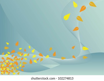 Swirling leaves desktop background