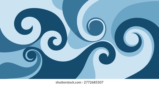 The swirling ocean waves crash against the shore in a mesmerizing display of nature's power and beauty.