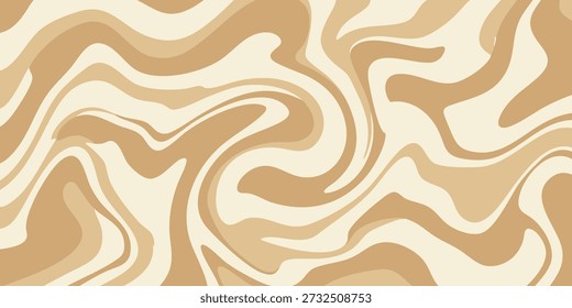 Patrones de remolinos de Formas abstractas en tonos de marrón y beige, creando un efecto visual dinámico y artístico