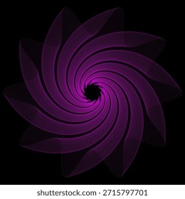Fundo abstrato de vórtice radial rosa giratório

