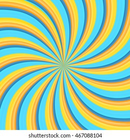 Swirling radial background. Vector Illustration.