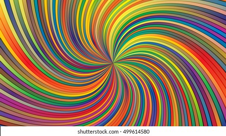 Swirling radial background. Vortex background. Helix background. Colorful vector background.