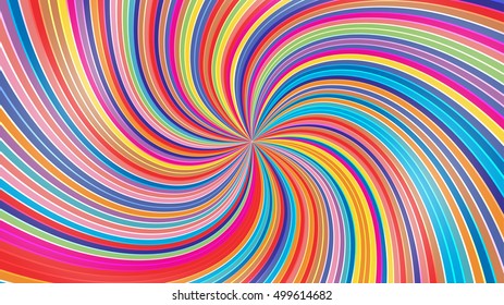 Swirling radial background. Vortex background. Helix background. Colorful vector background.