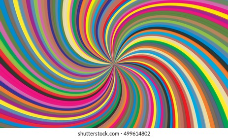 Swirling radial background. Vortex background. Helix background. Colorful vector background.
