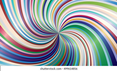 Swirling radial background. Vortex background. Helix background. Colorful vector background.