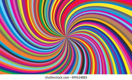 Fondo radial giratorio. Fondo de vórtice. Fondo de Helix. Fondo de Vector colorido.