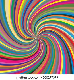 Swirling radial background. Vortex background. Helix background. Colorful vector background.