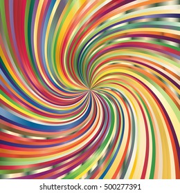Swirling radial background. Vortex background. Helix background. Colorful vector background.