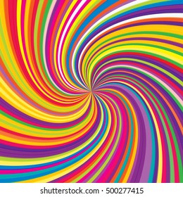 Swirling radial background. Vortex background. Helix background. Colorful vector background.