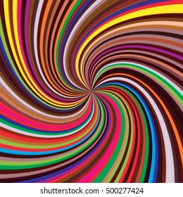 Swirling radial background. Vortex background. Helix background. Colorful vector background.