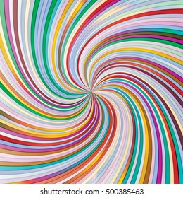 Swirling radial background. Vortex background. Helix background. Colorful vector background.