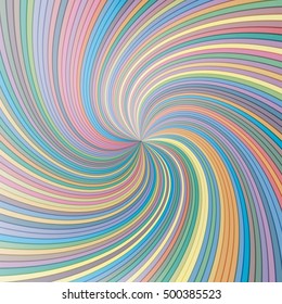 Swirling radial background. Vortex background. Helix background. Colorful vector background.