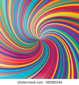 Swirling radial background. Vortex background. Helix background. Colorful vector background.