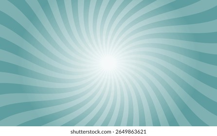 Swirling radial gray background. Gray groovy vortex spiral twirl. Twirl sunburst psychedelic pattern. Swirl candy background. Vector illustration.
