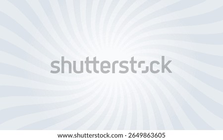 Swirling radial gray background. Gray groovy vortex spiral twirl. Twirl sunburst psychedelic pattern. Swirl candy background. Vector illustration.
