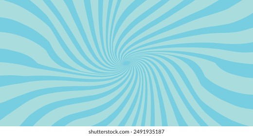 Swirling radial ice cream background. Vector illustration for swirl design. Summer. Vortex spiral twirl. Pink. Helix rotation rays. Converging psychadelic scalable stripes. Fun sun light beams