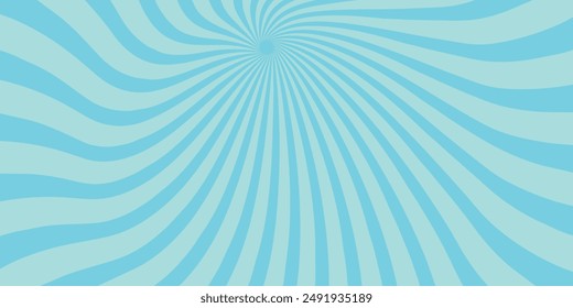 Swirling radial ice cream background. Vector illustration for swirl design. Summer. Vortex spiral twirl. Pink. Helix rotation rays. Converging psychadelic scalable stripes. Fun sun light beams