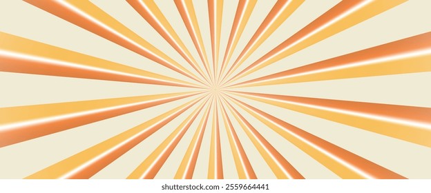 Swirling radial ice cream background. Orange groovy vortex spiral twirl. Twirl sunburst psychedelic pattern. Orange lollipop texture. Swirl candy background.