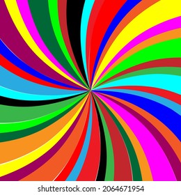 Swirling radial pattern background bold color