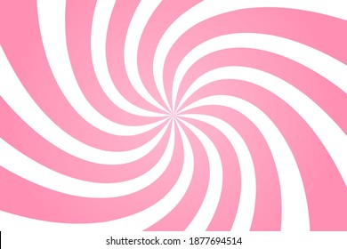 Swirling radial pattern background. Vector illustration for swirl design. Vortex starburst spiral twirl square. Helix rotation rays. Converging psychadelic scalable stripes. Fun sun light beams.