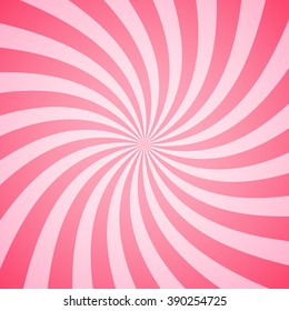 Swirling radial pattern background. Vector illustration for swirl design. Vortex starburst spiral twirl square. Helix rotation rays. Converging psychadelic scalable stripes. Fun sun light beams. - Shutterstock ID 390254725