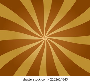 Swirling Radial Pattern. Helix Pattern On Brown Caramel And Gold Colors