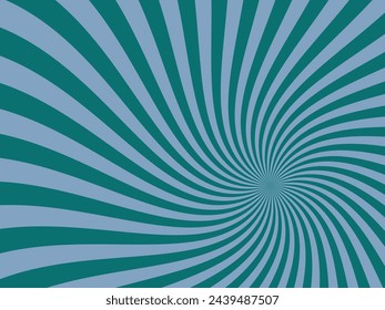 Swirling radial retro background. Vector illustration for swirl design. Spinning spiral vortex. Helical rotation beam. Bringing together psychedelic measurable lines. Delightful sunshine.