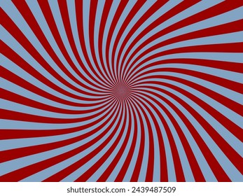 Swirling radial retro background. Vector illustration for swirl design. Spinning spiral vortex. Helical rotation beam. Bringing together psychedelic measurable lines. Delightful sunshine.